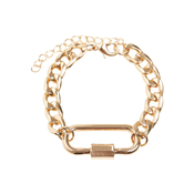 Bracelet with clasp - gold color
