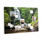 tulup.si Plošča iz plute Gozdni slap 120x80 cm Kovinski zatiči