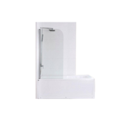 Linni Classic Paravan za kadu, 70x140cm, Providno staklo 4mm, Srebrni profil