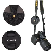 INF Zaščitni etui za pokrovček objektiva Canon, PU usnje Black M, (5000291729)