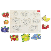 Trefl - Puzzle Drevená vkládačka Ovocie - 1 - 39 kosov