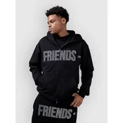 VLONE Friends Rhinestone jopica s kapuco silver