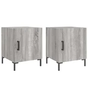 vidaXL vidaXL Nočna omarica 2 kosa siva sonoma 40x40x50 cm inženirski les, (20808255)
