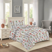 Siva pamucna posteljina za krevet za jednu osobu 140x200 cm Nela – Cotton House