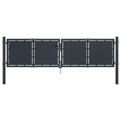 Vrtna vrata Čelik 300x100 cm Antracit