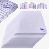Polikarbonatne plošče 14x (121 x 60,5cm) debelina 4mm 700g/m2
