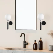 Opviq Zidna lampa E14 Socket, Crno-Bela