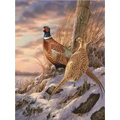 Norimpex - Puzzle Diamantova slika: Fazani pozimi 30x40cm - 1 - 39 kosov