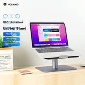 Vokamo Postolje za laptop, Podesivo, Sivo
