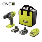 Ryobi RYOBI Akumulatorski vrtalnik-vijačnik + 2 x baterija (4,0Ah in 2,0Ah) + polnilnik + torba R18PD3-242S 18V ONE+, (5000386454)