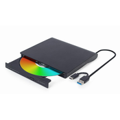 Gembird DVD-USB-03 pogon optickog diska DVD±RW Crno