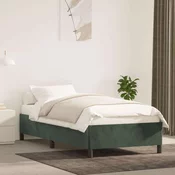 Greatstore Posteljni okvir temno zelen 80x200 cm žamet