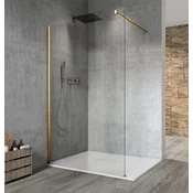VARIO GOLD MATT Enodelna steklena plošča za prho, stenska montaža, prozorno steklo, 800 mm - Gelco - VARIO - 36 - Enostranski fiksni zaslon - 2000 - 800 - 8 - 14