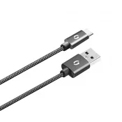 Aligator PREMIUM Podatkovni kabel 2A, USB-C, črn