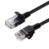 Omrežni kabel UTP CAT6A Slim 0.5M črn
