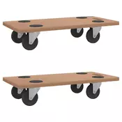 Vidaxl vidaXL Vozički s platformo, 2 kosa, pravokotni, material na osnovi lesa
