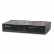 PLANET 8-Port 10/100/1000Mbps Gigabit Ethernet switch (External Power) - Metal Case (GSD-803)