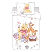 Bijela pamučna dječja posteljina za dječji krevetić 100x135 cm WTP Birthday party – Jerry Fabrics