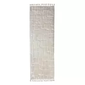 Kremno bel tekač 80x300 cm Esra Cobbled – Flair Rugs