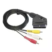 Xwave Kabl Scart-3RCA sa In-Out prekidacem ( SCARTINOUT/Z )