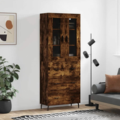 vidaXL vidaXL Visoka komoda dimljen hrast 69,5x34x180 cm inženirski les, (20806375)