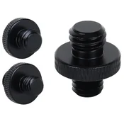 shumee Adapter z redukcijskim tulcem 3/8 na stativ M8, črno stojalo za svetilko 18 mm