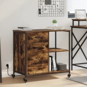 Vidaxl Pisarniška omara Dimljeni hrast 76 x 41 x 72 cm Konstruiran les