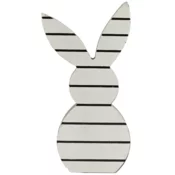 Ljubki dom Velikonočni leseni zajček WHITE BUNNY 14 cm bel