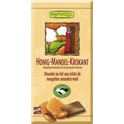 Cokolada mlijecna med & bademi BIO Rapunzel 100g