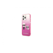 KARL LAGERFELD Futrola za iPhone 13 Pro - Pink Karl & Choupette Head Gradient