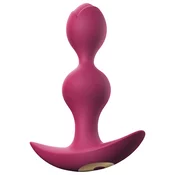 Vibrirajoče analne kroglice Twinny Bud (11,2 cm), vijolična