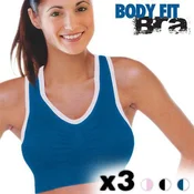Body Fit Bra Športni Modrček  3 Kosi