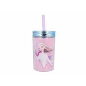 Stor Plastični termo lonček z navojem in slamico DISNEY FROZEN, 370ml, 60455