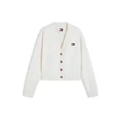 Tommy Jeans Pletena jopa mornarska/češnjevo rdeča/off-bela