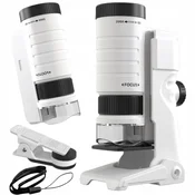 Namizni LED UV mikroskop 60-200x za mobilne telefone