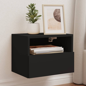 Zidni TV ormarici 2 kom crni 40 x 30 x 30 cm konstruirano drvo