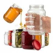 shumee 8x steklenih kozarcev 720 ml za marmelado, med, konzerve, kumare, gobe