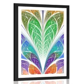 Plakat s paspartujem abstrakcija barvnega stekla - 40x60 silver