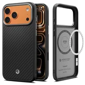 Spigen Spigen Enzo Aramid T MagSafe ovitek za iPhone 17 Pro Max - črn/srebrn