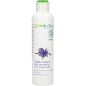 Greenatural 2v1 nežen gel za prhanje in šampon, lan in riž - 250 ml