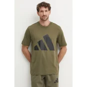 ADIDAS SPORTSWEAR Tehnicka sportska majica Essentials maslinasta / crna