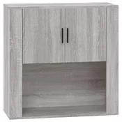 MAISON CHIC Stenska omarica - Zidna omarica siva sonoma 80x33x80 cm inženirski les iu763, (22063162)