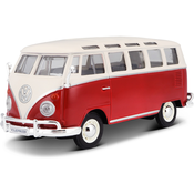 Maisto Volkswagen Van Samba 1:25 bielo/cervená