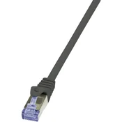 LogiLink LAN (RJ45) Mreža Priključni kabel S/FTP 2 m Crna pozlaćeni kontakti, Vatrostalan, sa zaštitom za nosić LogiLink