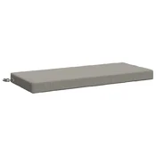 Vidaxl Blazina za klop SOEST 100% poliester Siva 110 x 50 x 8 cm