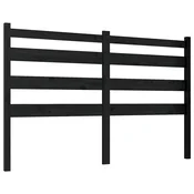 Vidaxl Posteljno vzglavje črno 166x4x100 cm trdna borovina