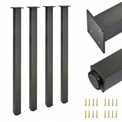 4 x Noga 60x60 | V - 1100 mm | Črna