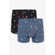 Mens Boxer Shorts ATLANTIC 2Pack - Dark Blue/Blue