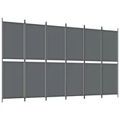 Vidaxl Paravan 6-delni antraciten 300x180 cm blago