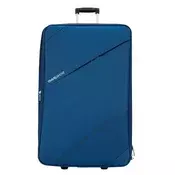 Kovček TRAVEL AND MORE - velik, temno moder, trdi, 80 l